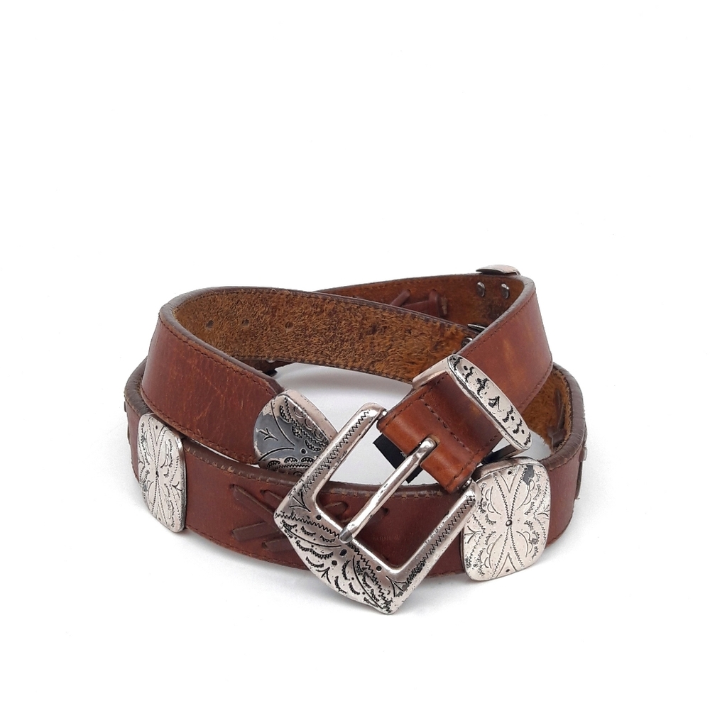 Vintage 90s Brighton Brown Leather Belt